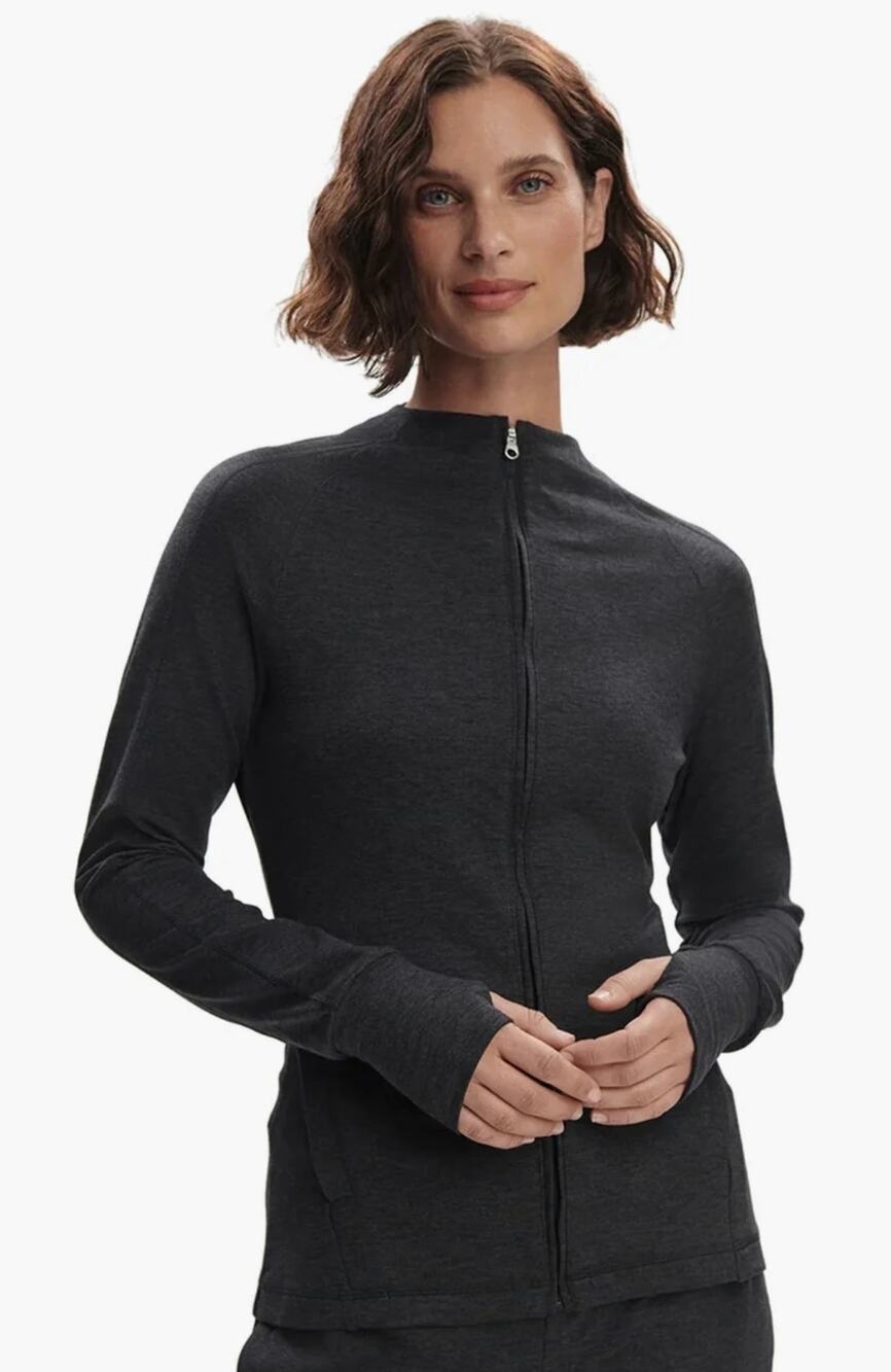 Varley Marja Zip Through Midlayer Jacket - Black Marl, Small